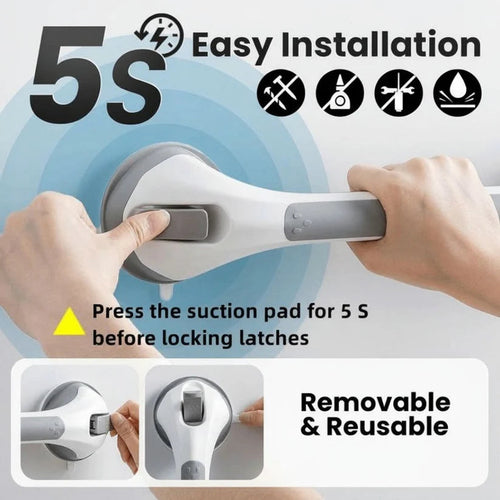 No Drill Anti-Slip Shower Grab Bar