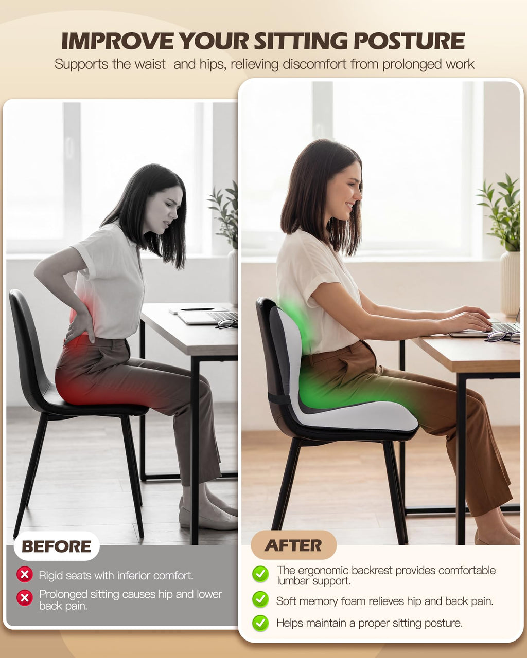 Ergonomic Office Chair Cushion