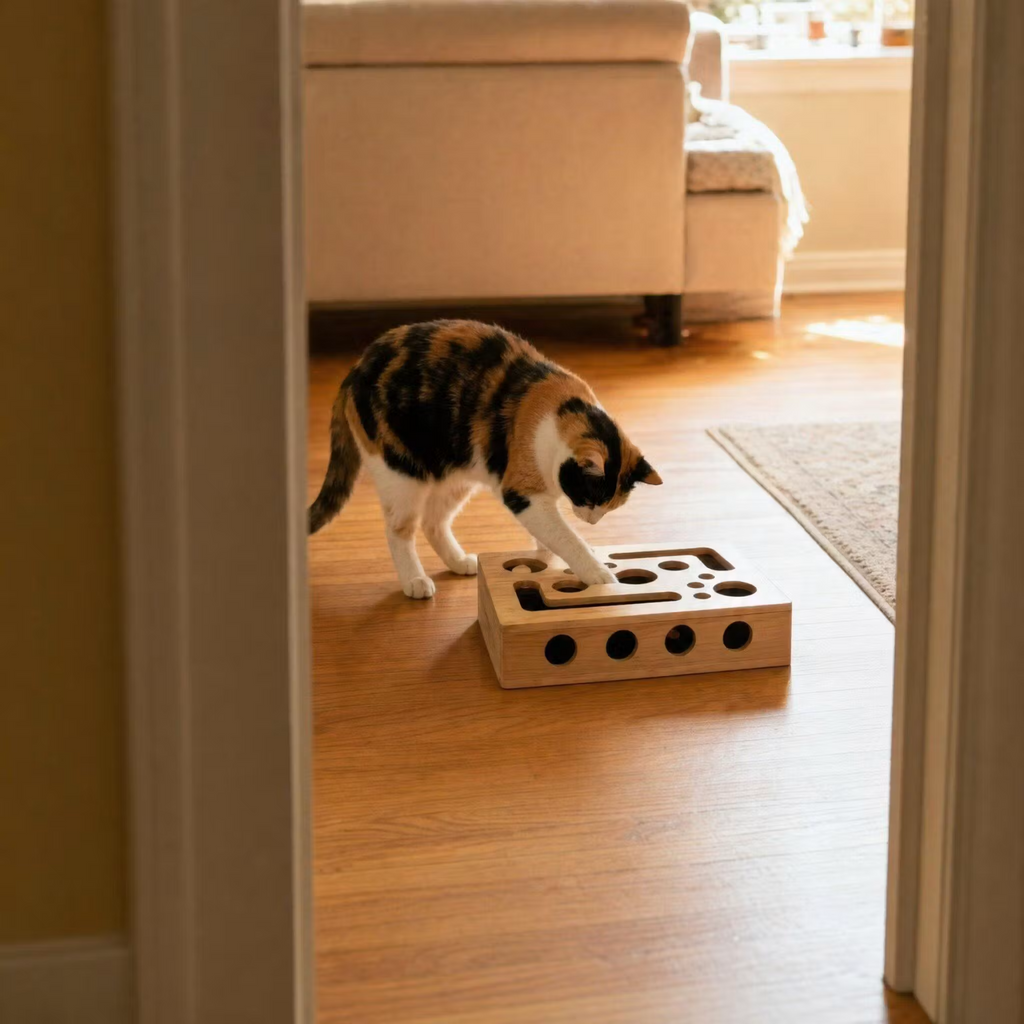 Interactive Cat Nail Filing Puzzle Box